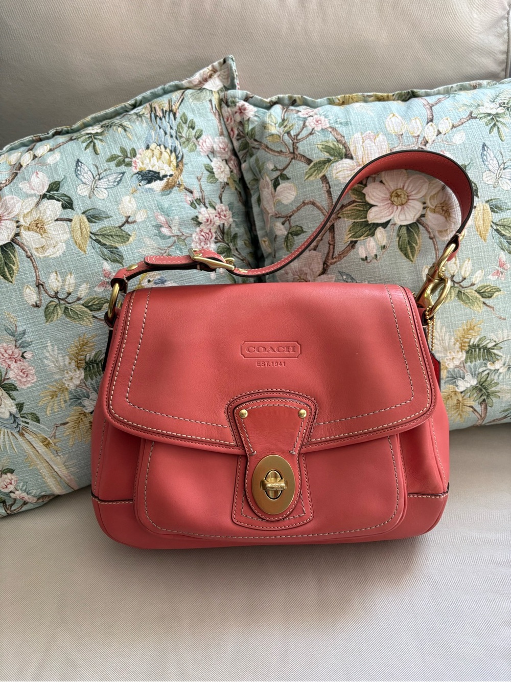 Y2K Coach Legacy Ali RARE € 65th Anniversary Coral Pink M/L Shoulder bag